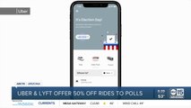 Rideshare companies offering discounted rides to the polls