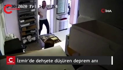 Deprem anında yaşanan büyük korku kamerada