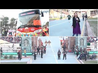 لاہور سے واہگہ بارڈر تک انتہائی دلکش ڈبل ڈیکر بس سروس کی سیر، اور دیکھئے بارڈر پر برچم کشائی تقریب
