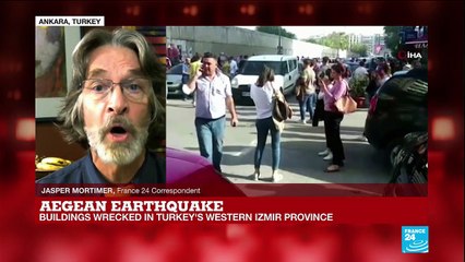 Search for survivors as powerful quake rocks Turkey