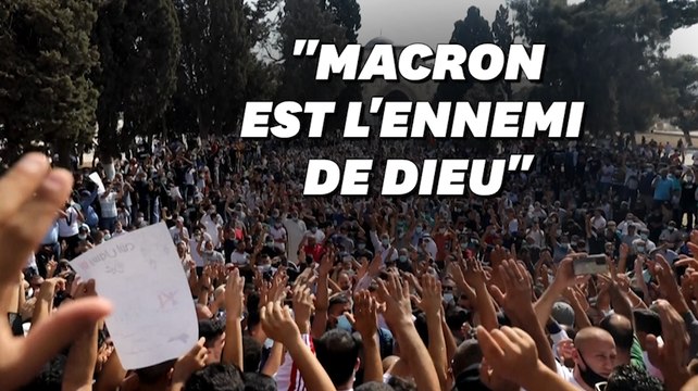 À Jérusalem, des centaines de Palestiniens manifestent contre les caricatures et Macron