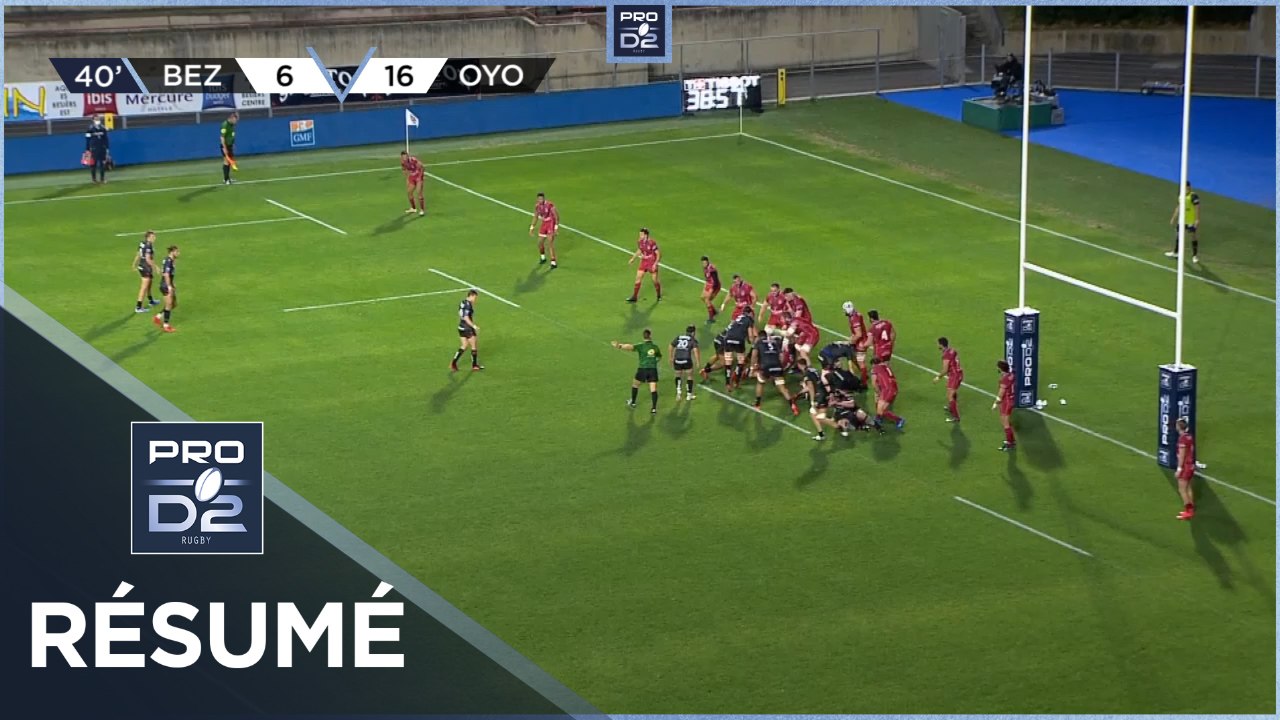 PRO D2 - Résumé AS Béziers Hérault-Oyonnax Rugby: 23-29 - J8 - Saison 2020/2021