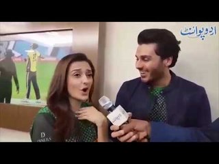 Ahsan Khan & Momal Sheikh supporting Multan Sultan in PSL 3 - Urdu Point