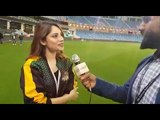 Multan Sultans Brand Ambassadors Neelam Munir & Ahsan Khan in Dubai Stadium - PSL 3