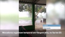 Moradores registram temporal em Vargem Alta, no Sul do Estado