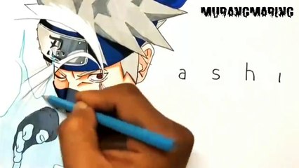 How to draw kakashi from kakashi word