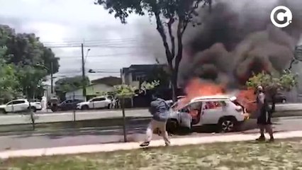 Novo vídeo mostra momento em que carro explode