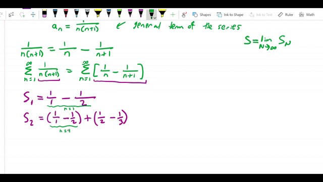 Infinite series - Telescoping Series I 1 over n n plus 1
