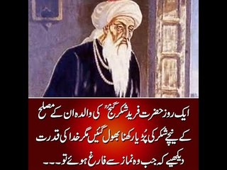 Kids Urdu Story: Ek Din Fariduddin Ganjshakar ki walida un ki jay namaz k neechay...