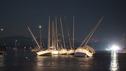 Deprem sonrası denizde ürperten görüntü