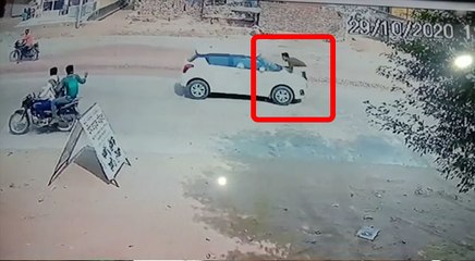 अलीगढ़: फिल्‍मी स्‍टाइल में सिपाही को कार के बोनट पर टांग ले गए बदमाश, नहीं चढ़े पुलिस के हत्थे