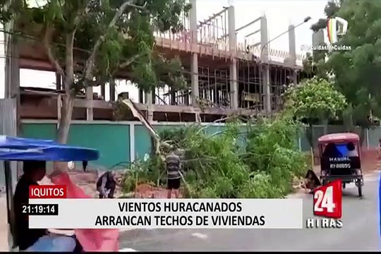 Fuertes vientos causaron daños de consideración en varias viviendas de Iquitos