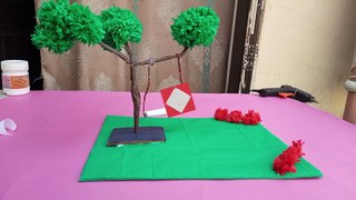 Diy miniature paper tree   / Jhula / How to Make / Paper Craft
