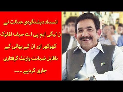 ATC Issues Non-Bailable Arrest Warrants of PML-N MPA Saif ul Malook Khokhar