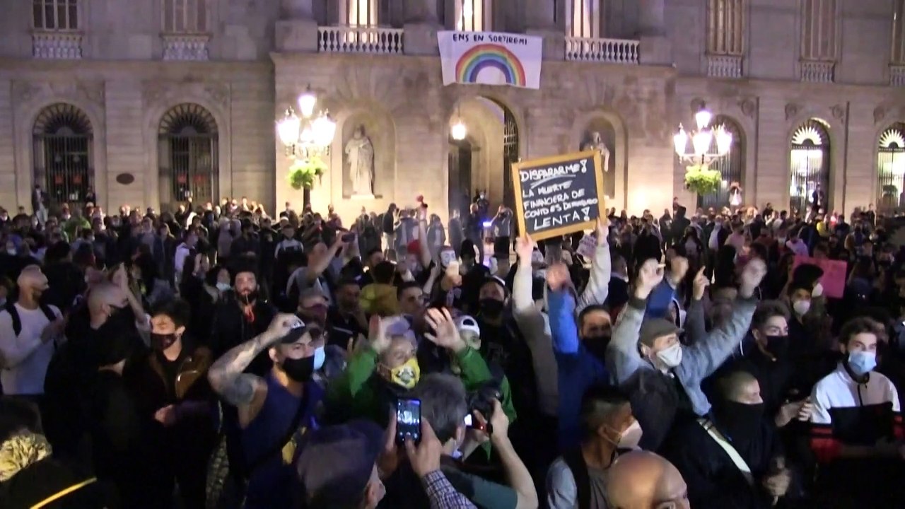 Randale in Barcelona bei Demo gegen Lockdown