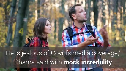 ‘He's jealous of Covid’s media coverage’ Obama ridicules Trump at Florida