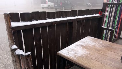Bolu Kartalkaya’ya yılın ilk karı düştü