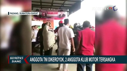 Detik-Detik Klub Moge Harley Keroyok Anggota TNI di Bukittinggi
