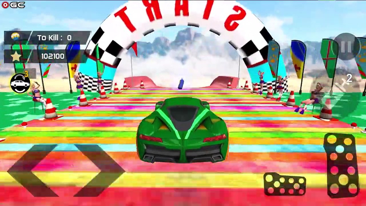 Ramp Car Stunts Impossible Tracks 3D - Mega Ramps Ultimate Race Shooting Game - Android GamePlay #3