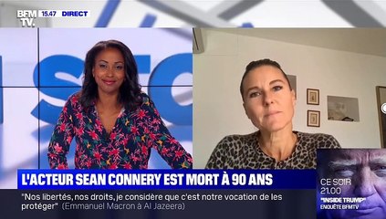 Stéphanie de Renouvin, petite-fille par alliance de Sean Connery, a réagi à sa mort sur BFMTV.