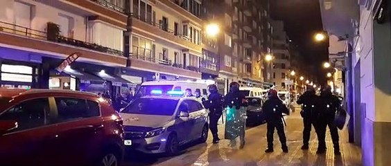 Dispositivo de la Ertzaintza ante las protestas por las restricciones