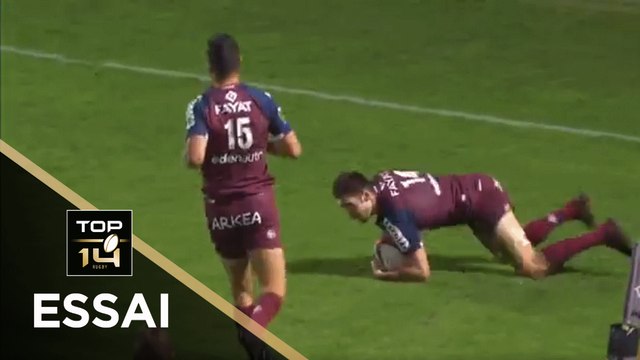 TOP 14 - Essai de Geoffrey CROS (UBB) - Bordeaux-Bègles - Agen - J7 - Saison 2020/2021