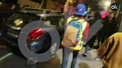 La Policía Nacional carga en la Gran Vía de Madrid