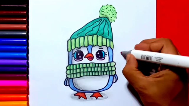 How to draw a cute penguin easy | Zed cute drawings