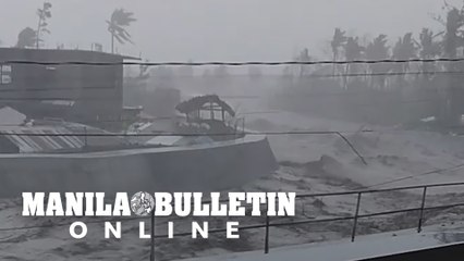 Raging flood waters in Ilawod, Camalig, Albay