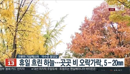 [날씨] 휴일 흐리고 가을비 조금…낮 15도 안팎