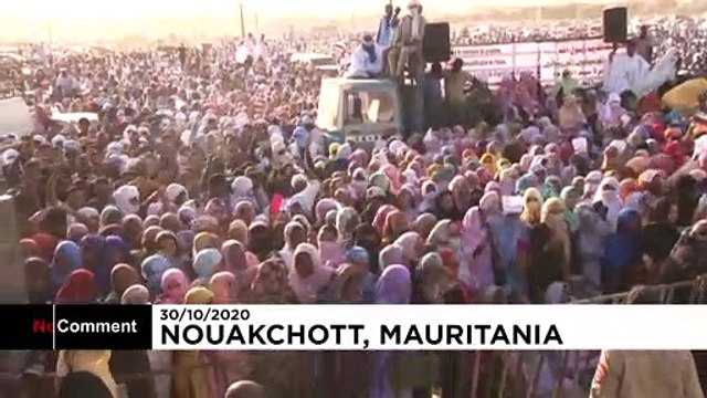 شاهد: موريتانيون يحتجون في نواكشوط ضد تصريحات ماكرون بشأن رسوم مسيئة للنبي محمد