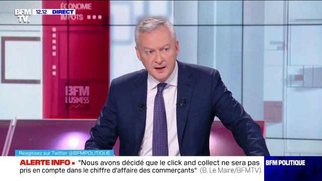 Bruno Le Maire n'exclut pas la réouverture de certains commerces le 12 novembre si la situation sanitaire le permet