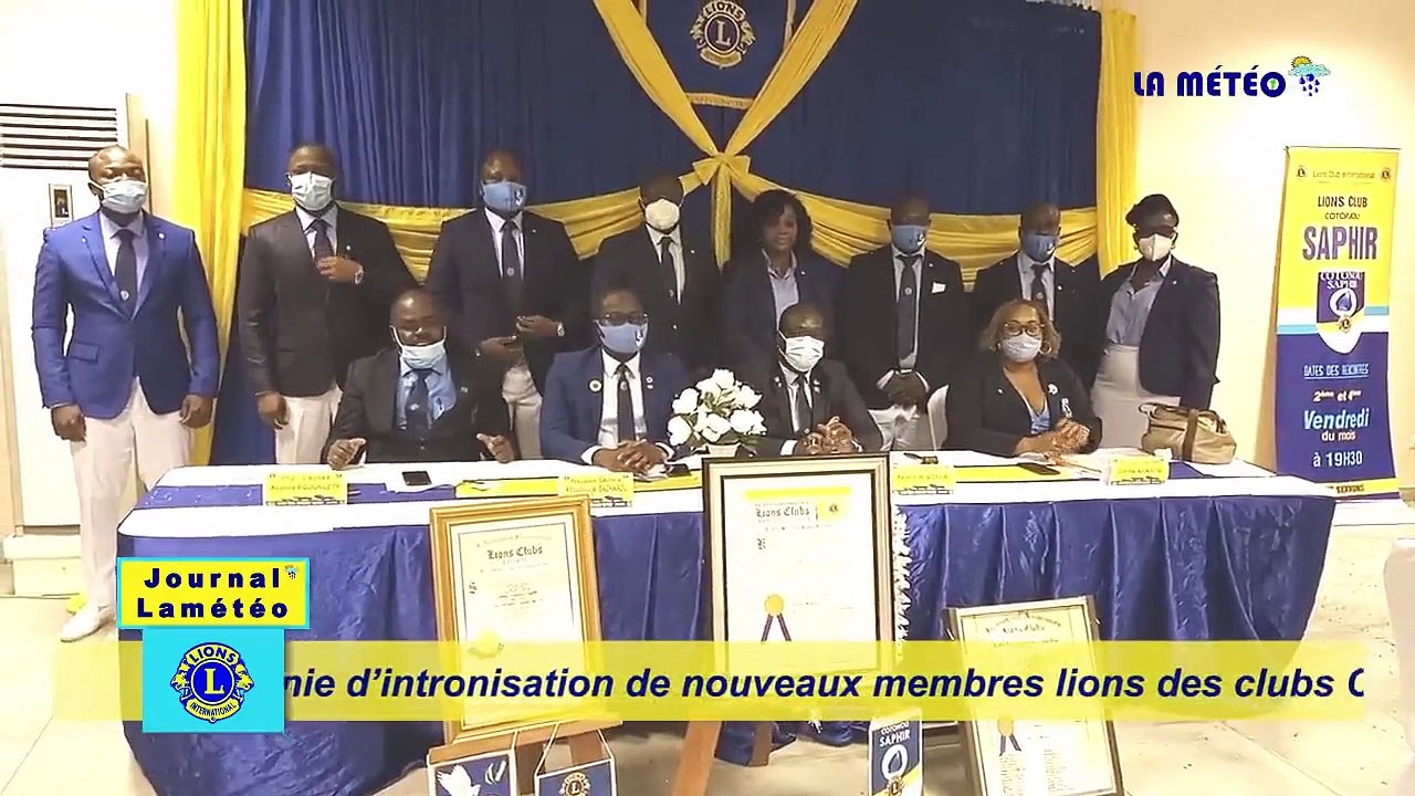 De nouveaux membres Lions pour les clubs Cotonou Saphir, Abomey-Calavi Acacia, Abomey-Calavi Colombe et Abomey-Calavi Diamant