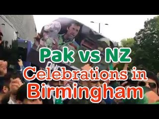 Pakistan Beats New Zealand - Huge Celebrations in Birmingham - Dhol, Bhangra, Music