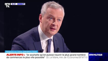 Bruno Le Maire "convaincu" que la croissance sera "positive et élevée" en 2021