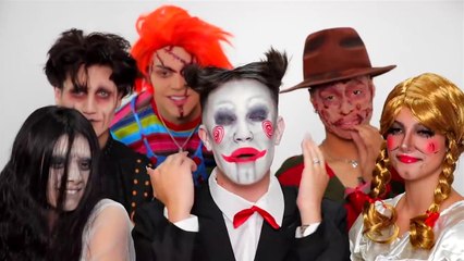 Doing My Best Friend's Halloween Makeup ft. Charli, Dixie, Noah, Larray & Chase