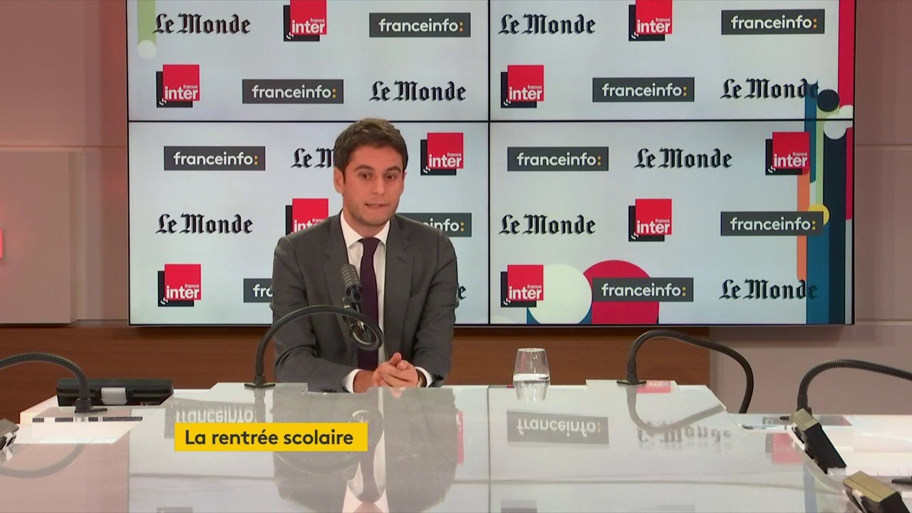 Gabriel Attal : "Je remercie les enseignants d'être mobilisés pour les élèves, dans un moment de grande gravité"