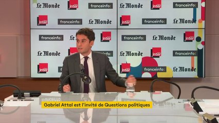 Gabriel Attal sur une éventuelle dissolution de Génération Identitaire : "La question se pose, dès lors qu'on a des preuves qu'il y a un appel à la violence ou à la haine"