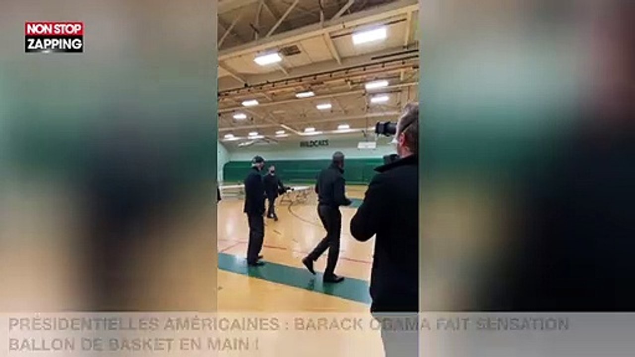 Présidentielles américaines : Barack Obama fait sensation ballon de basket en main ! (vidéo)