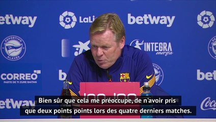 Ronald Koeman s'inquiète de la mauvaise période du Barça