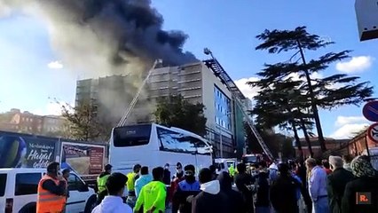 Çapa Tıp Fakültesi Hastanesi inşaatında yangın