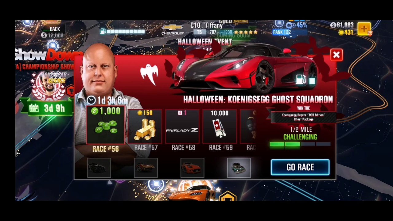 CSR 2 Gameplay - Halloween : Koenigsegg Ghost Squadron (Race 51 - 60)