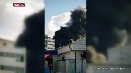 İstanbul Tıp Fakültesi'ndeki inşaatta yangın çıktı