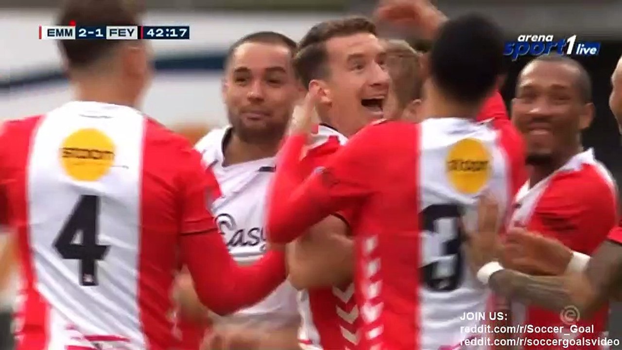 Michael de Leeuw Goal HD - FC Emmen 2 - 1 Feyenoord - 01.11.2020 (Full Replay)