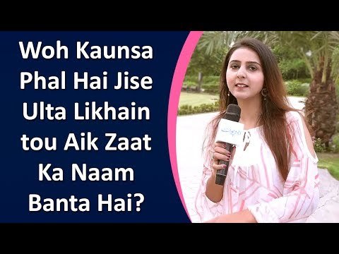 Bushra Gulfam | Konsa Phal Hai Jise Ulta Likhain to Ek Zaat Ka Nam Banta Hai | Common Sense Question