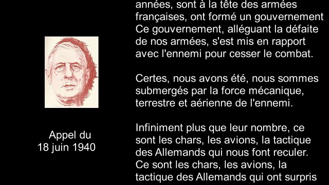 Appel du 18 juin 1940 - Charles de Gaulle