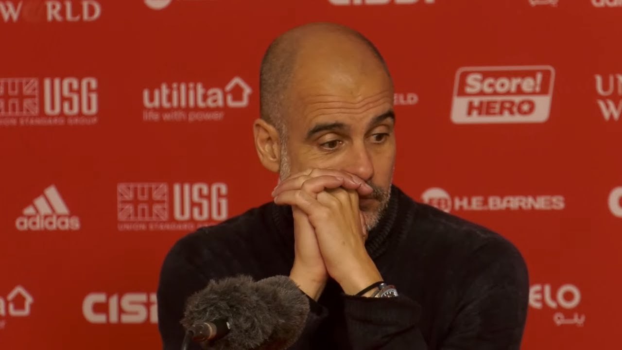 "Nine goals in five games is not enough" Pep Guardiola post Sheffield Utd