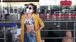 Nora Fatehi, Tina Datta and Saiee Manjrekar Spotted at Mumbai Airport