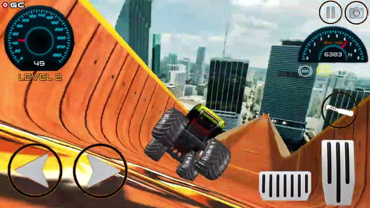 Mega Ramp Monster Truck Car Simulator 3D Car Stunt - Impossible Car Ramp Racing - Android GamePlay
