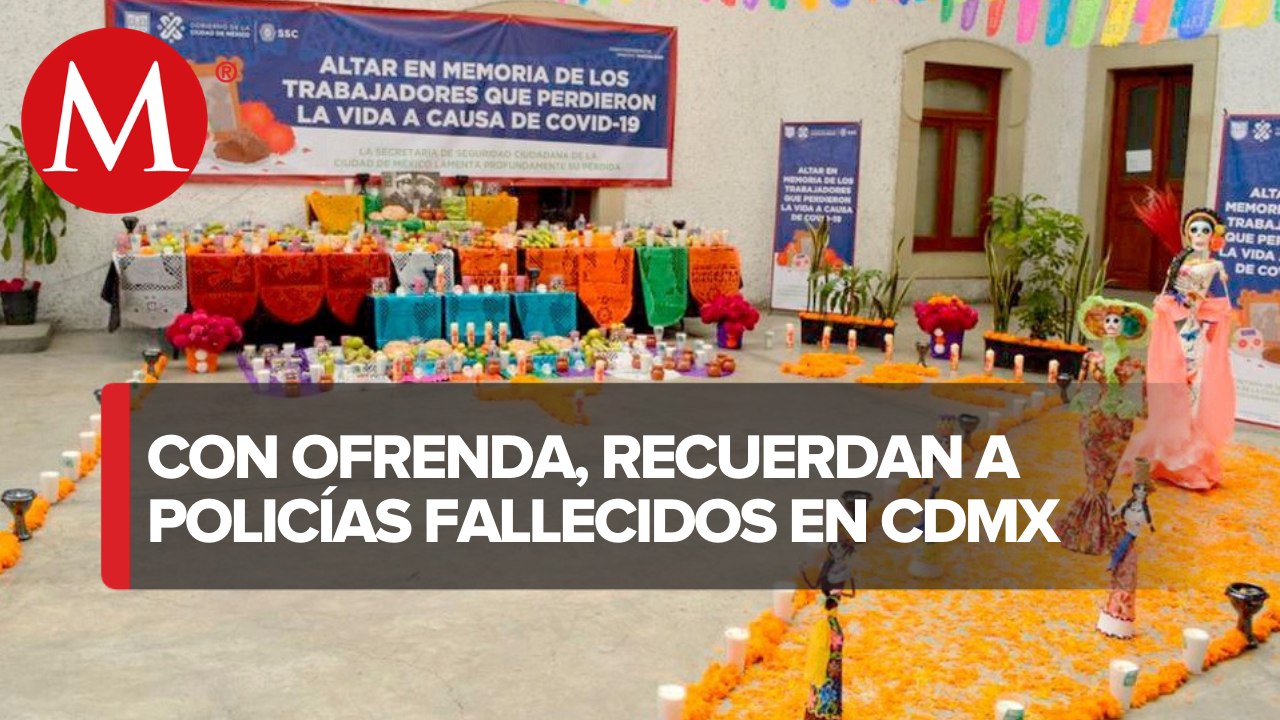 En CdMx, colocan ofrenda a policías fallecidos por covid-19 y en su deber